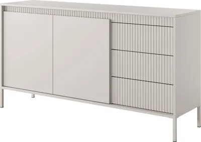 Obrázek produktu pro Nábytek24 Příborník 154X82X40 cm Senso - B 2 dveře 3 zásuvky Komoda béžová