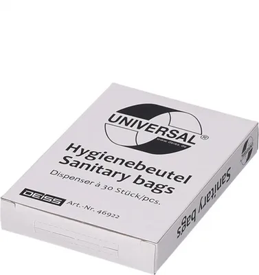 Produktbild von DEISS 46922 Hygienebeutel Universal - weiß, HDPE, 30 Stück