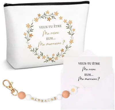 Image de Coffret cadeau Peettante - Petit foulard et porte-clés - Pour un baptême ou un anniversaire
