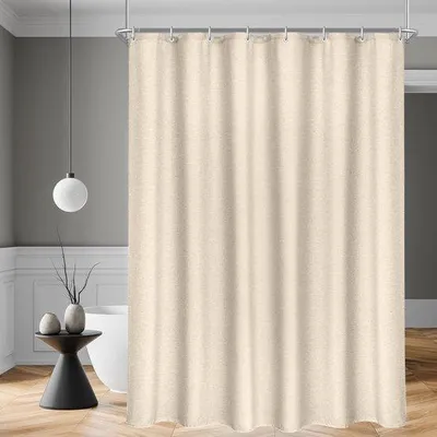 Produktbild von Beige Douchegordijn aus wasser- und schimmelbeständigem Textil, 120x200 cm