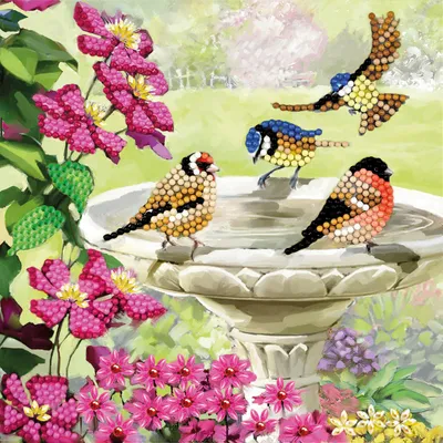 Produktbild von Diamond Painting "Crystal Art Card", 18 x 18 cm Birds
