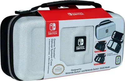 Obrázek produktu pro NACON NNS4000W, Tvrdé pouzdro, Nintendo, Bílá, Nintendo Switch, Nintendo Switch OLED, Prachuodolný, Odolné proti poškrábání, Zip