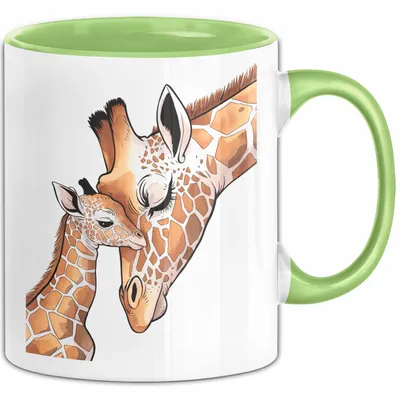 Produktbild von Giraffenmama Tasse Geschenk Lustige Geschenkidee Spruch (Grün)
