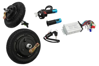 Produktbild von E-Scooter Nabenmotor - Umrüstsatz - 20 cm Rad - 350 W - 48 V - Rückwärtsfunktion - Schwarz