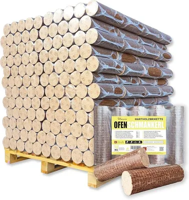 Zdjęcie produktu dla 960 kg, paleta, Nestro BrikettTOP, PROMOCJA SPECJALNA. Brykiety z drewna twardego (buk i/lub dąb) do kominka, pieca, ogrzewania, jako drewno opałowe, do rozpalania ognia. Brykiety drewniane premium, ekologiczne