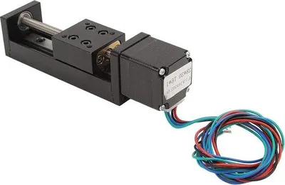 Obrázok produktu pre Hliníkový lineárny podvozok s zdvihom 50 mm a krokovým motorom pre súčiastky CNC fréz.
