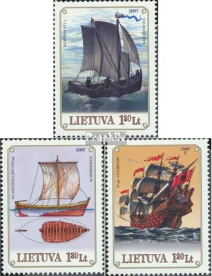 Produktbild von Briefmarken Litauen 1997 Mi 640-642 (kompl.Ausg.) postfrisch Schiffe