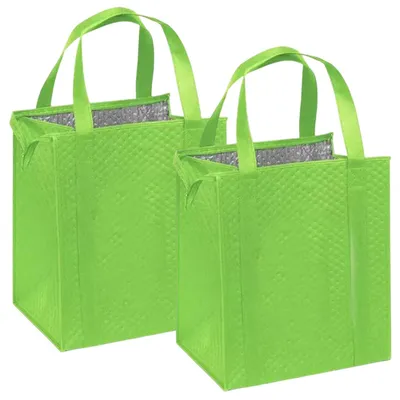 Produktbild von 2 Stück Kühltasche Faltbar, 31 L Isoliertasche Einkaufstasche Picknicktasche, Grün
