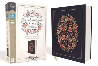 Produktbild von NIV, Journal the Word Bible for Women, Cloth Over Board, Navy, Red Letter Edition, Comfort Print