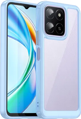 Produktbild von Schutzhülle für Honor X6A Klar Rückseite Stoßfeste TPU Silikon Bumper Hülle Blau
