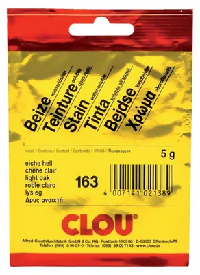 Produktbild von Clou Pulverbeize 5 g eiche hell