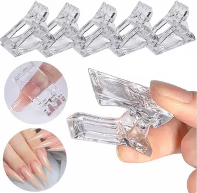 Produktbild von CHPN - Nagelklammern - 5 Stück - Geeignet für Gelnägel - Für Polygel - Nagelklammer - Polygelklammern - Nagelklammern - Clips