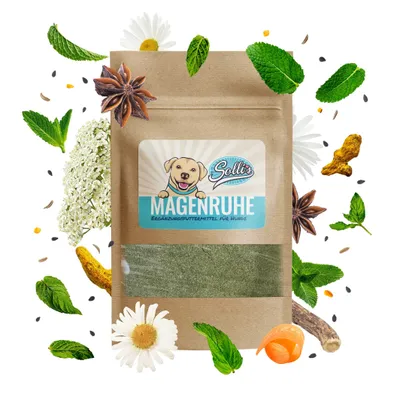 Produktbild von Sollis Kräuterliebe – Magenruhe | Natürliches Mittel gegen Sodbrennen & Durchfall bei Hunden 100g