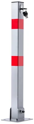 Obrázek produktu pro Sklopný parkovací zámek – parkovací sloupek 65 cm – sklopná zátka – montáž do podlahy – zátka pro parkoviště a vjezd