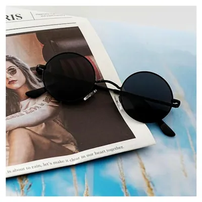 Produktbild von Polarisierte Sonnenbrille für Herren und Damen, Runde Metallrahmen, Klassische Retro Brille
