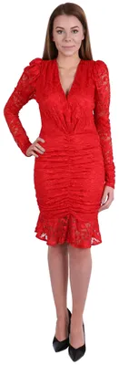 Produktbild von John Zack Rotes Spitzenkleid L