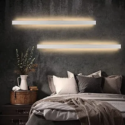 Produktbild von ZMH Wandleuchte Innen Wandlampe LED - Modern Schlafzimmer 100CM Flurlampe Warmweiß 31W Weiß Treppenhauslampe Wandbeleuchtung für Flur Treppenhaus