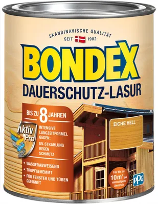 Produktbild von Bondex Dauerschutz Lasur 750 ml eiche hell