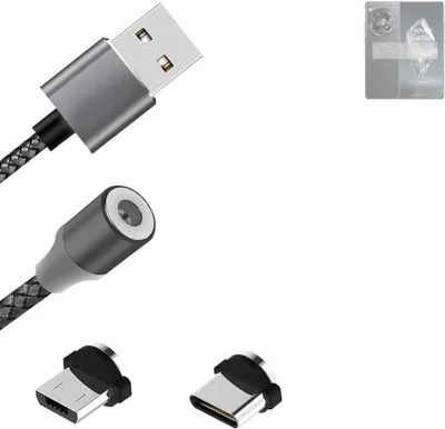 Produktbild von K-S-Trade Hochwertiges Magnet-Lade-kabel Sync-Kabel Daten-Kabel für OnePlus Ace 3 mit USB-Typ-C-Anschluss und Micro-USB-Anschluss 2A bis zu 480mbps