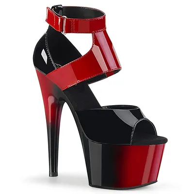 Produktbild von ADORE-700-16 Damen Sandale von Pleaser, Schwarz-Rot EU 35, US 5