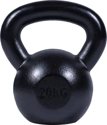 Produktbild von GORILLA SPORTS® Kettlebell - 20kg Gewichte, Gusseisen, Bodenschonend, Schwarz - Kugelhantel, Schwunghantel, Kugelgewicht, Rundgewicht, Krafttraining
