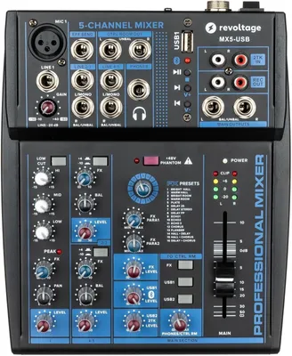 Productafbeelding van Revoltage MX5-USB: Analoge mengconsole