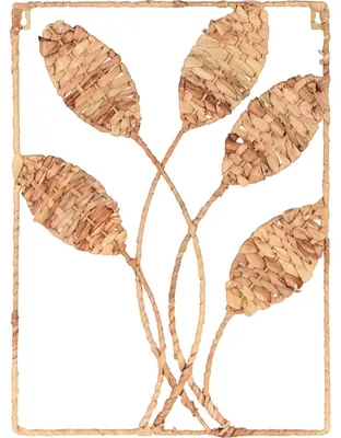 Obrázok produktu pre Pletená dekorácia na stenu, listy, 50 x 35 cm