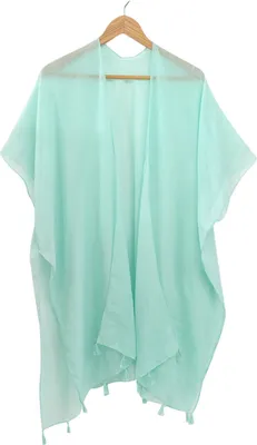 Produktbild von Damen-Schal, weich, atmungsaktiv, einfarbig, mit Quastensaum, Sonnenschutz, Strickjacke, Strand, vielseitig, für alle Jahreszeiten geeignet