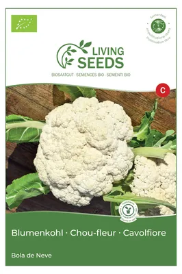 Produktbild von Blumenkohl Snowball 4.1g Saatgut von Living Seeds