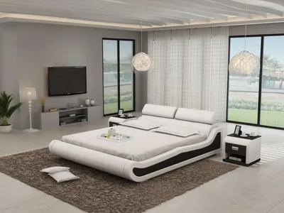 Produktbild von Luxus Leder Bett mit USB Polster Betten Doppel Modernes Ehe 140/160/180 LB8825