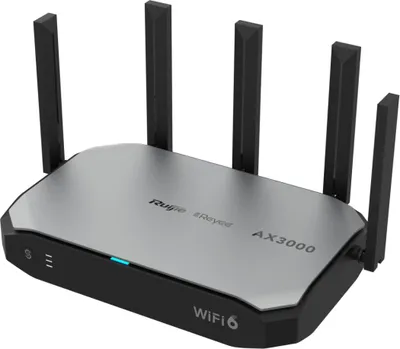 Productafbeelding van RUIJIE Networks RG-EG105GW-X - Wi-Fi 6 (802.11ax) - Dual-band (2,4 GHz/5 GHz) - Ethernet/LAN - Zwart - Grijs - Router voor op tafel