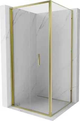 Produktbild von Mexen Exo klappbare Duschkabine 90 x 90 cm, transparent, gold - 816-090-090-50-00