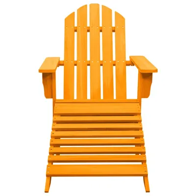 Image de vidaXL Chaise de jardin Adirondack avec pied en bois massif de sapin orange