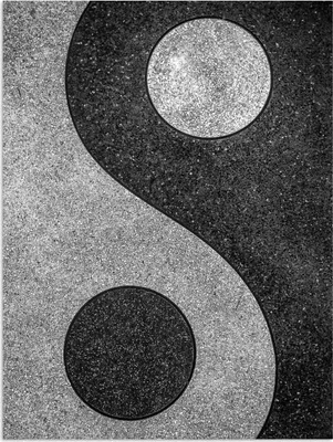 Produktbild von MuchoWow® Poster Nahaufnahme Yin und Yang 90x120 cm - Wohnzimmer