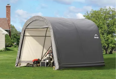 Obrázek produktu pro ShelterLogic fóliová bouda, pastevecký stan "Shed-In-A-Box - Round Top", 300 x 300 cm šedá 9 m² - Round Top