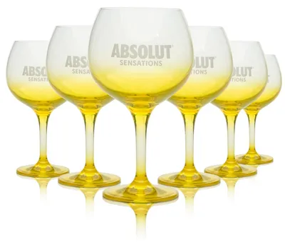 Produktbild von 6x Absolut Vodka Stielglas 0,5l Ballon Cocktail Longdrink Gläser Sensations Bar