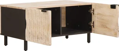 Immagine prodotto di vidaXL Tavolino bianco 80 x 50 x 40 cm in legno massiccio di mango