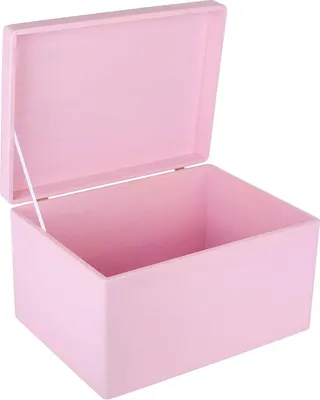 Produktbild von Creative Deco XXL Rosa Große Holzkiste Aufbewahrungsbox Spielzeug | 40 x 30 x 24 cm (+/- 1 cm) | Mit Deckel zum Dekorieren Aufbewahren | Ohne Griffe | Perfekt für Dokumente, Wertsachen und Werkzeuge