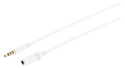 Produktbild von 4-pol, 3,5mm Stecker/Buchse, weiß, verg. 1,5m