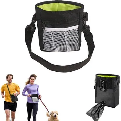 Produktbild von Hundetrainingstas - Multifunktioneller Hundetrainingstas - Mit Abfallbeutelspender - Schwarz - 15*18*5cm - Für Spaziergänge, Training, Füttern