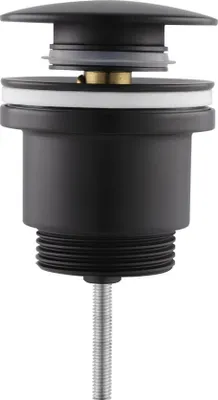 Productafbeelding van Aloni afvoercombinatie met overloop, 1 1/4", mat zwart