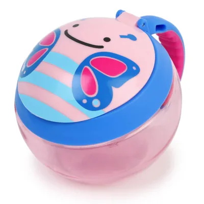 Produktbild von Skip Hop Zoo Snackcup, Snackbox, Aufbewahrungsbehälter für Kinder, mehrfarbig Schmetterling