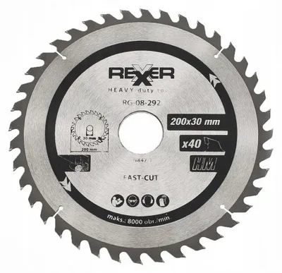 Produktbild von REXXER Sägeblatt für Holz 200x30 mm 40 Zähne Hartmetall