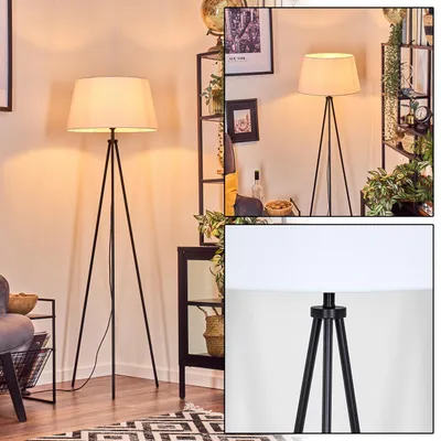 Produktbild von Schiavonea Stehlampe aus Metall/Stoff in Schwarz/Weiß