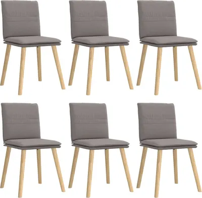 Produktbild von vidaXL Esszimmerstühle 6 Stk. Taupe Stoff