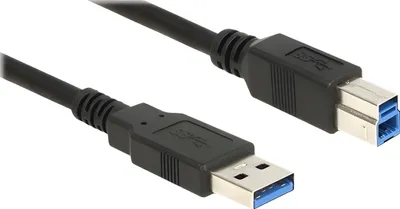 Zdjęcie produktu dla DeLOCK 85067, 1,5 m, USB A, USB B, USB 3.2 Gen 1 (3.1 Gen 1), Męska/Męska, Czarny