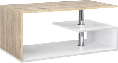 Produktbild von Couchtisch 'Haarlem' Wohnzimmertisch 90 x 50 x 41 cm Eicheoptik/Weiß