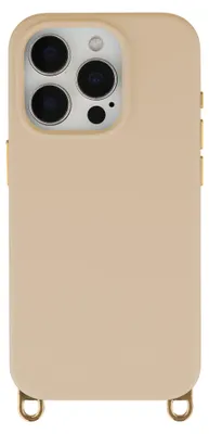 Zdjęcie produktu dla Etui Selencia Rivièra MagSafe z wymiennymi zaczepami do telefonu Apple iPhone 15 Pro - kolor: Milky Latte