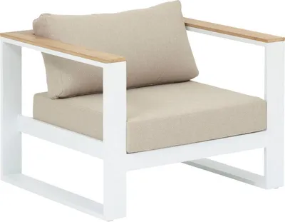 Produktbild von Lounge sessel "empéria" weiß aus epoxybehandeltem aluminium  - Hespéride