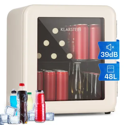 Obrázek produktu pro KlarsteinPopLife 48, lednice na nápoje, 48 l, 0-10 °C, retro design, červená